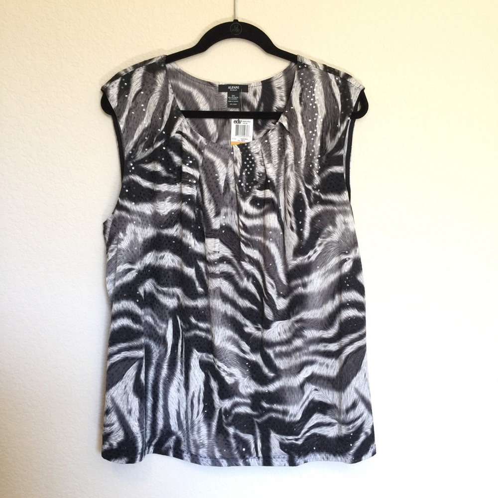 Alfani zebra tank top